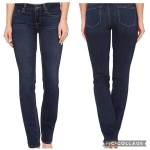 PAIGE / Dark Washed Skyline Straight Low Rise Jeans Size 25